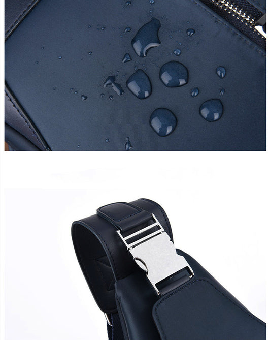 Bolso Mensajero Oxford para Hombre con Bolsillo Frontal - Image 12
