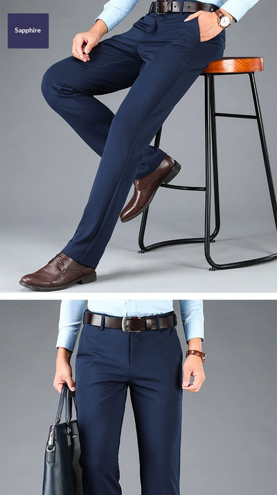 Pantalones Casuales Ejecutivos Stretch Corte Recto para Hombre - Image 24
