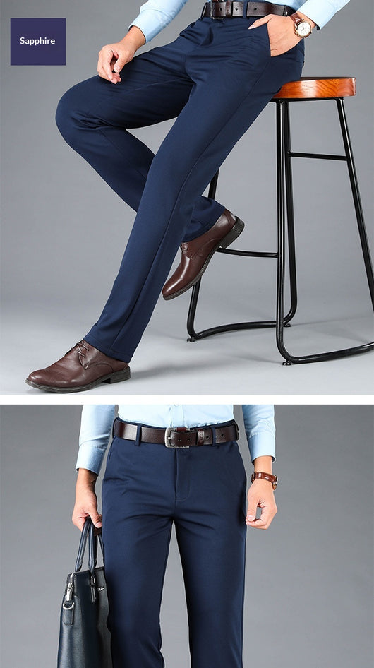 Pantalones Casuales Ejecutivos Stretch Corte Recto para Hombre - Image 24
