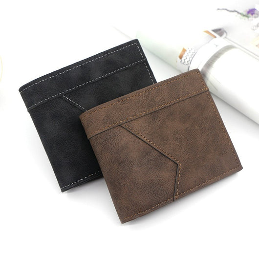 Billetera de Cuero Mate para Hombre con Gran Capacidad