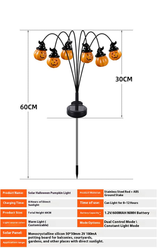 Lámpara Solar LED Calabaza Decorativa para Exterior - Iluminación Navideña para Jardín - Image 14