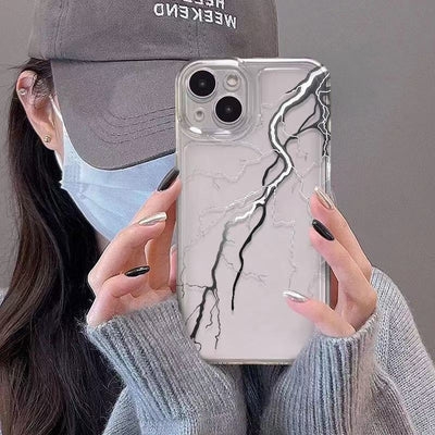 Funda Protectora Lightning Blanco y Negro Transparente Antigolpes - Image 9