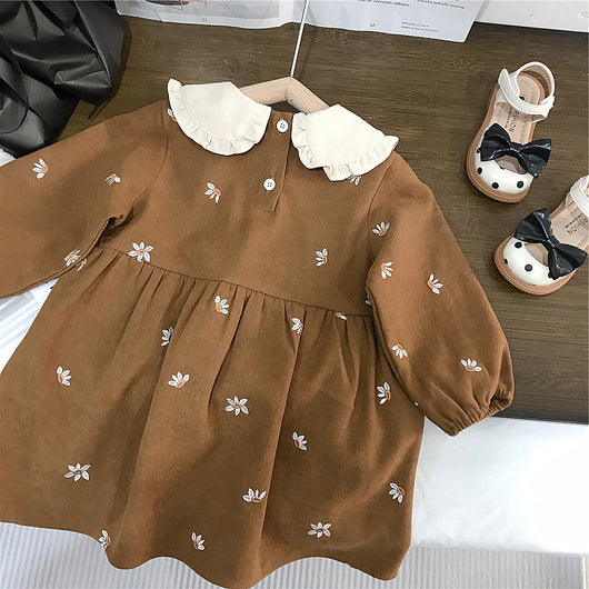 Vestido Infantil Elegante con Cuello de Encaje - Image 14