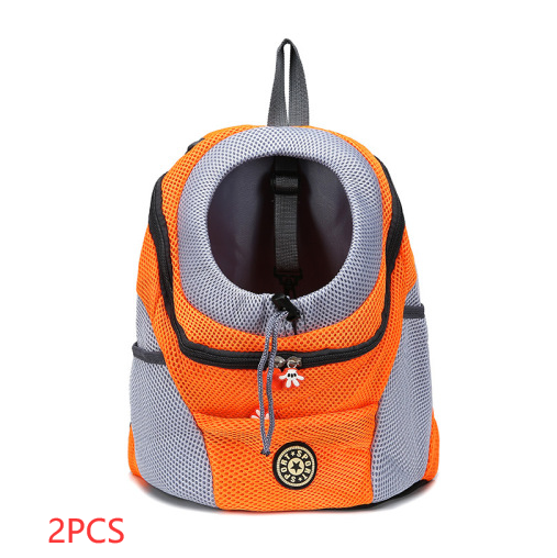 Lime green mesh pet backpack with grey trim, black zipper, and internal leash clip, shown from the front. - Image 13