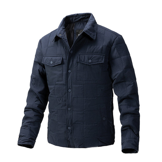 Chaqueta Acolchada de Algodón para Hombre - Estilo Business Casual con Cuello Polo - Image 5