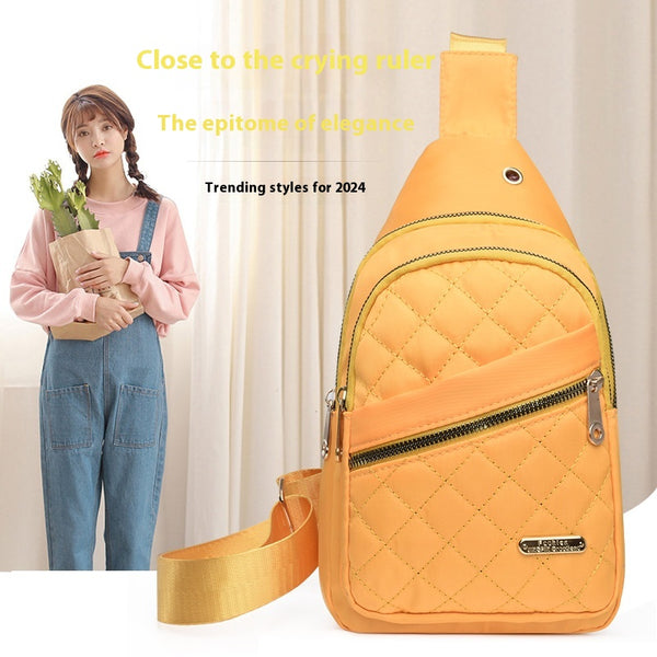 Bolsa Crossbody Acolchada para Mujer - Diseño Rombo Elegante