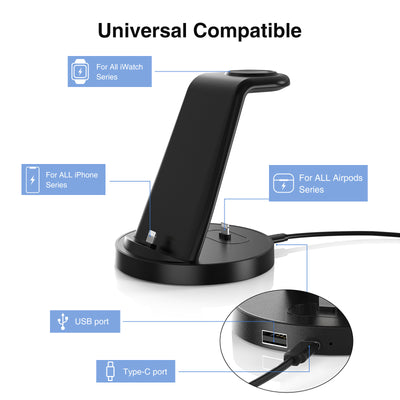 Cargador Inalámbrico Magnético 3 en 1 con Soporte para Celular - Image 11