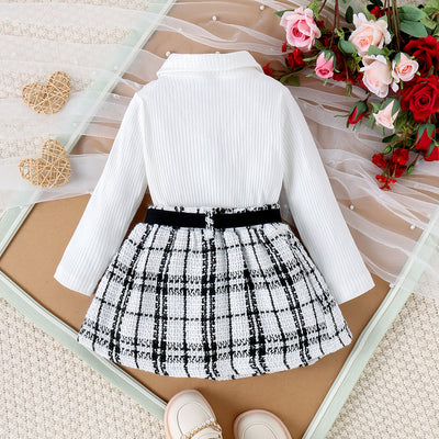 Conjunto Elegante de Otoño e Invierno para Niñas con Falda Plisada de Manga Larga - Image 23