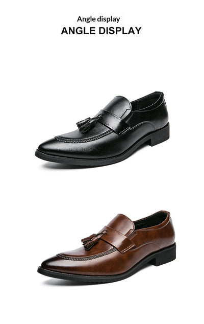 Zapatos de Cuero Casual Elegante con Borlas - Estilo Británico para Hombre - Image 18