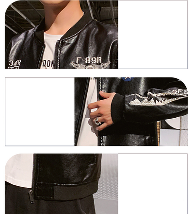Chaqueta de Cuero para Motociclista con Bordados Exclusivos - Image 9