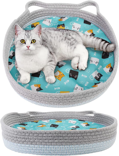 Cama Redonda de Mimbre para Gatos - Nido Donut Refrescante y Lavable - Image 4