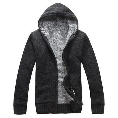 Cardigan con Capucha Coreano Slim Fit en Punto - Image 4