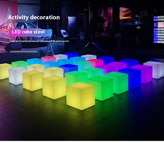 Taburete Cubo LED Luminoso Impermeable - Image 16