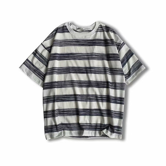 Camisetas a Rayas para Parejas - Algodón Puro Manga Corta - Image 9