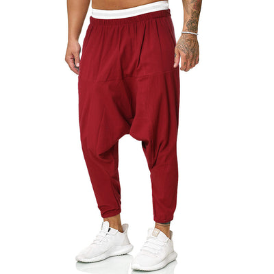 Pantalones Casuales Holgados de Algodón y Lino para Hombre - Image 7