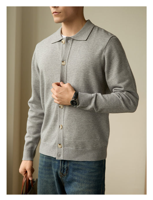 Suéter Tejido Casual Versátil de Manga Larga para Hombre - Image 12