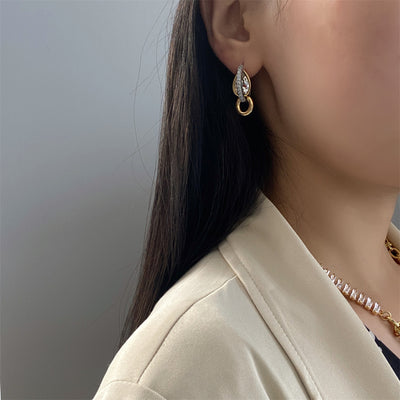 Aretes de Diseño Exclusivo Lujo Minimalista con Microincrustaciones - Image 9