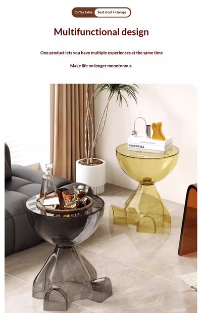 Mesa de Centro Transparente Estilo Osito de Peluche para Sala y Dormitorio - Image 22