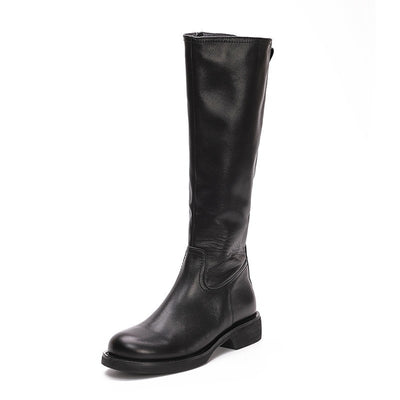 Botas Largas de Cuero Genuino Estilo Británico Retro - Image 5