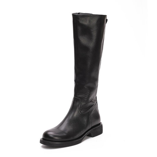 Botas Largas de Cuero Genuino Estilo Británico Retro - Image 5