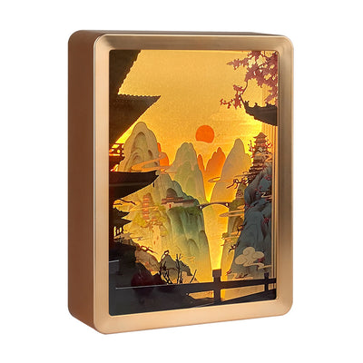 Lámpara Nocturna de Papel Tallado - Arte Paisajístico DIY Vintage - Image 7