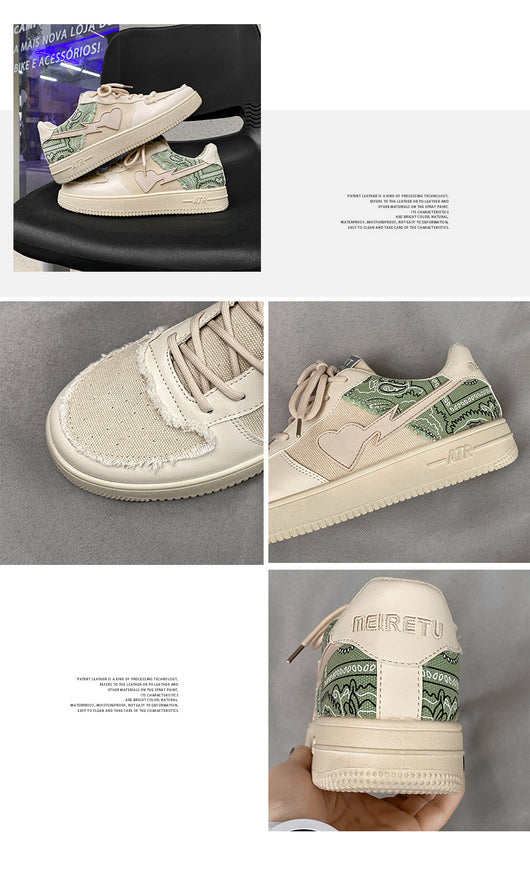 Zapatos Blancos College Estilo Flor de Marañón - Versátiles para Todo - Image 14