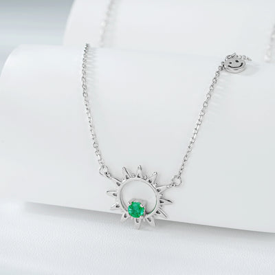 Collar Cadena Esmeralda Verde con Dije Redondo - Elegancia y Personalidad - Image 7