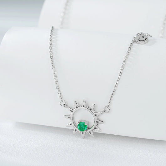 Collar Cadena Esmeralda Verde con Dije Redondo - Elegancia y Personalidad - Image 7