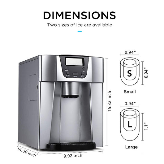 Máquina de Hielo Automática de Escritorio con Dispensador de Agua