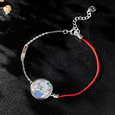 Pulsera Esmeralda Cáncer Plata S925 Diseño Original Constelación