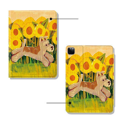Protector de Piso Girasol con Schnauzer - Diseño Adorable - Image 2