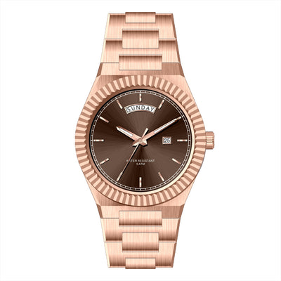 Reloj Ejecutivo de Acero Inoxidable con Correa de Cuero - Resistente al Agua - Image 12