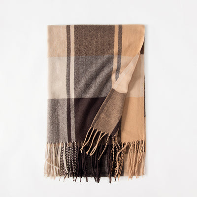 Bufanda Gruesa para Mujer con Flecos - Abrigo Cálido de Invierno - Image 18