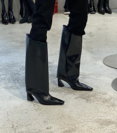 Zapatos Negros de Tacón Medio Grueso para Mujer con Estilo Único - Image 7