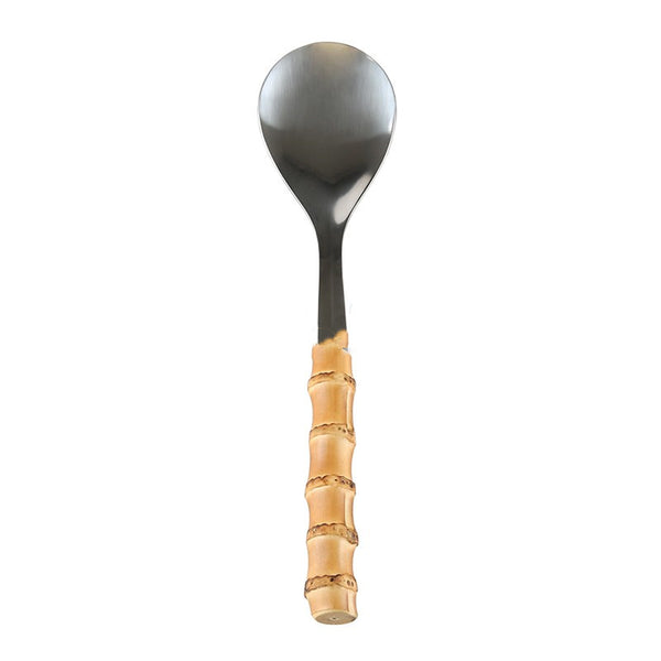 Juego de Cubiertos de Acero Inoxidable con Mango de Madera y Raíz de Bambú - Image 4