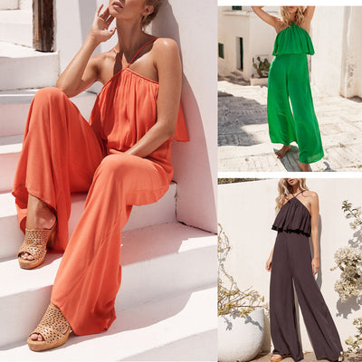 Jumpsuit de Algodón Elegante con Volantes - Helga