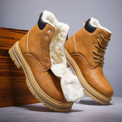 Botas Vaqueras Western para Hombre Invierno Cálidas Suela Gruesa Estilo Retro - Image 4