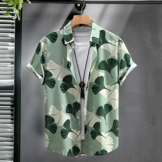 Camisa Manga Corta con Estampado Digital para Hombre - Image 10
