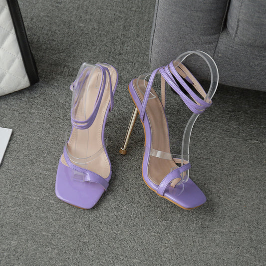 Sandalias de Tacón Stiletto con Punta Cuadrada