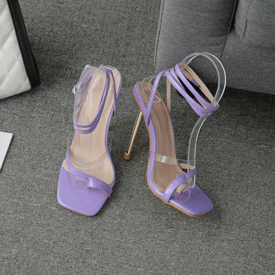 Sandalias de Tacón Stiletto con Punta Cuadrada