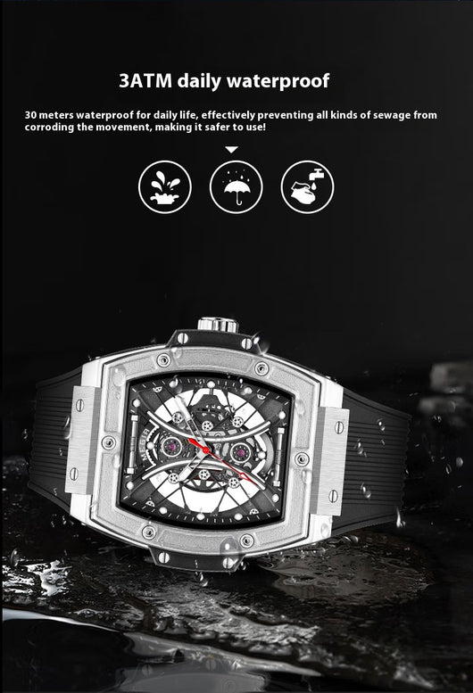 Reloj Deportivo Tonneau con Correa de Silicona y Esfera Luminosa - Image 14