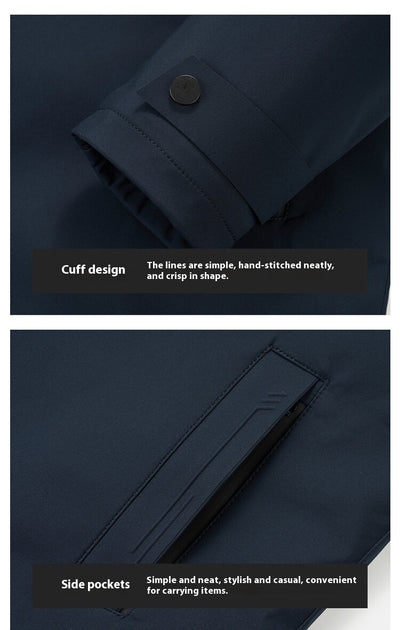 Abrigo Acolchado de Algodón para Hombre con Forro Polar Resistente al Viento - Image 16