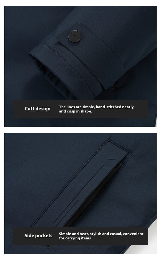 Abrigo Acolchado de Algodón para Hombre con Forro Polar Resistente al Viento - Image 16