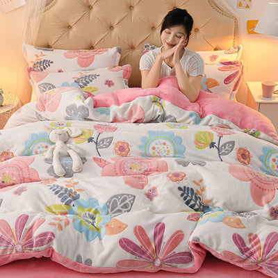 Juego de Sábanas y Edredón Doble Cara Terciopelo Coral - Bedding Premium - Image 12