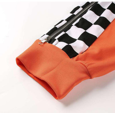 Pantalón de Chándal para Mujer con Diseño Cuadros Laterales y Cierre - Image 7