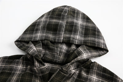 Camisa a Cuadros con Capucha para Hombre y Mujer - Image 10