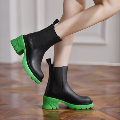 Botas Martin de Tacón Grueso Estilo Casual con Malla - Diseño Trendy - Image 17