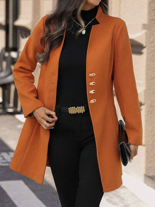 Abrigo de Lana Coreano Slim Fit Otoño Invierno Mujer - Image 10