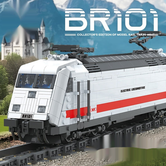 Tren a Vapor Modelo Estático - Puzzle de Bloques de Construcción