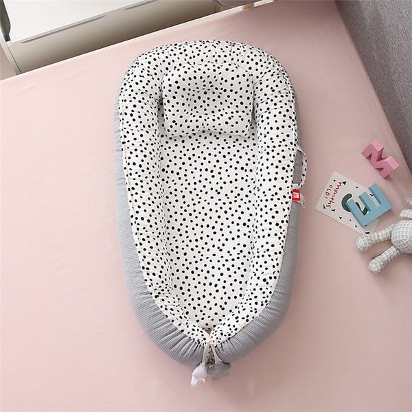Cuna Portátil Plegable con Malla Transpirable, Desmontable y Lavable